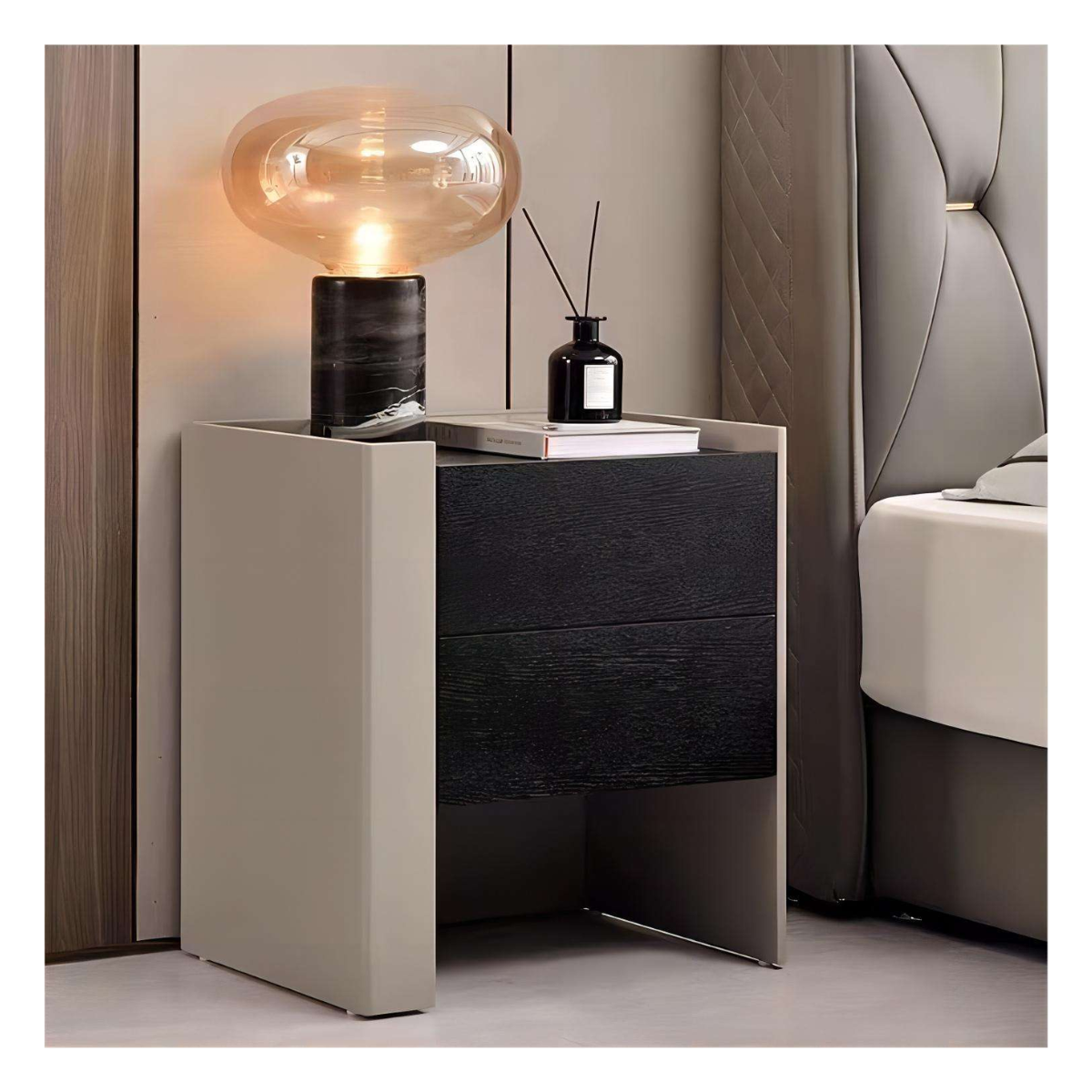 Split Tone Frame Nightstand